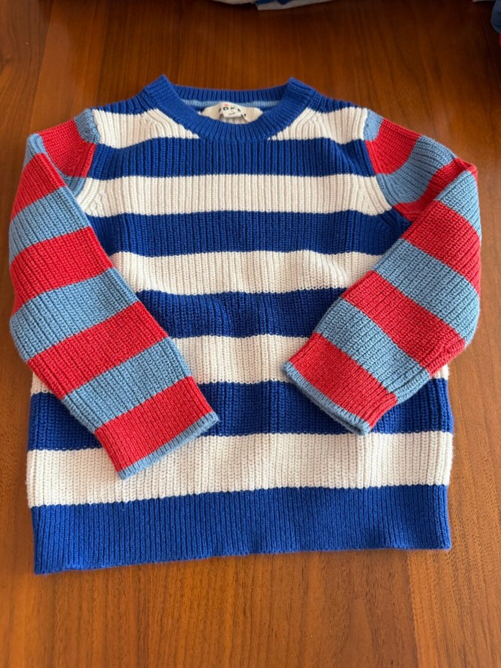 Boden Boys Striped Knit Sweater - Size 5/6